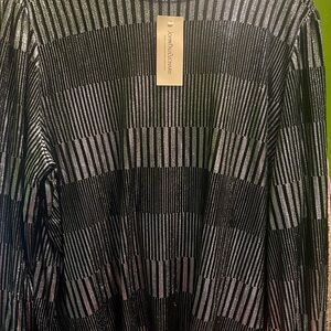 JohnPaulRichard Black and Silver Striped Blouse